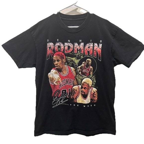 Dennis Rodman Apparel T-shirt Size Lg Men’s Chicago Bulls “The Worm” - Picture 1 of 6
